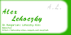 alex lehoczky business card